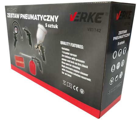VERKE V81142 Mega ZESTAW do Kompresora Sprężarki 5 sztuk