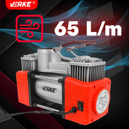 VERKE V81159 KOMPRESOR SAMOCHODOWY SPRĘŻARKA POMPKA DO KÓŁ SAMOCHODU 12V NA ZAPALNICZKĘ