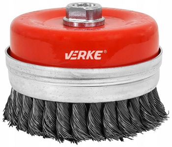 VERKE SZCZOTKA DRUCIANA CZOŁOWA M14 PLECIONA 100mm