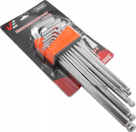 VERKE V35507 ZESTAW KLUCZY IMBUS Z KULKĄ 1,5-14mm 12 SZTUK