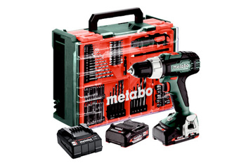 METABO SB 18 L SET 614053710 AKUMULATOROWA WIERTARKA UDAROWA 18 V 2x2Ah  60 Nm + OSPRZĘT 78 ELEMENTÓW