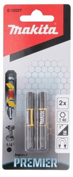MAKITA E-12027 2x BIT TORX T40 50mm IMPACT PREMIER
