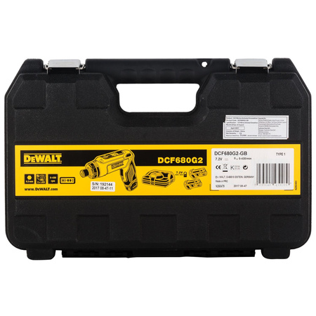 DeWALT DCF680G2 WKRĘTARKA żyroskopowa 7,2V 4Nm 2x1Ah