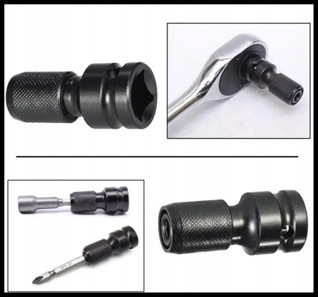 VERKE V39448 ADAPTER UDAROWY 1/2" - 1/4" HEX