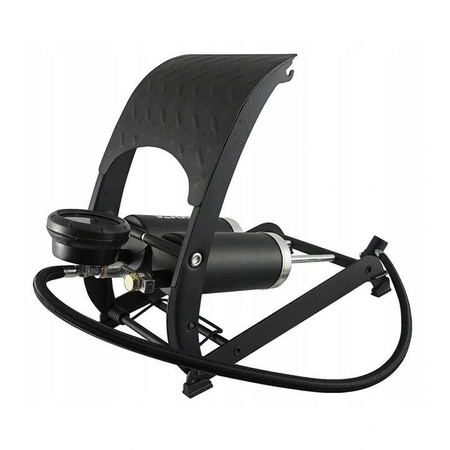 VERKE V83141 POMPKA NOŻNA DWUTŁOKOWA MANOMETREM ROWEROWA