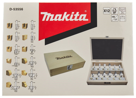 MAKITA D-53556 TRZPIEŃ 8 MM - 12SZT ZESTAW FREZÓW