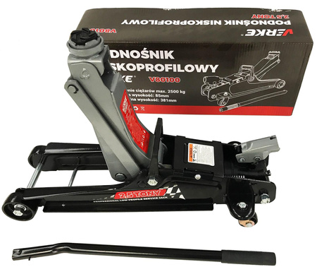 VERKE PODNOŚNIK lewarek 2,5T + GUMA + PODSTAWKI 3T