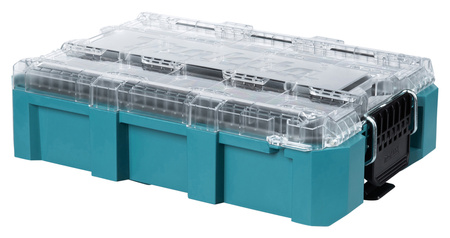 MAKITA MAKTRAK M P-91045 ORGANIZER PŁASKI max. 22,7 kg • 18,41 L • TRANSPARENTNY • 11 POJEMNIKÓW