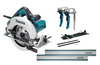 MAKITA HS7611 RĘCZNA PILARKA TARCZOWA 190 mm 1600W + ADAPTER + 2x SZYNA 1,5M +  ŚCISKI