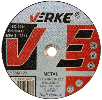 VERKE V44123 TARCZA do cięcia METALU 230mm x 3,0mm x 22,2