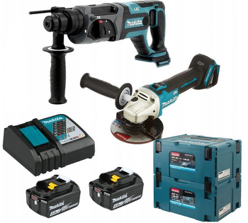 MAKITA DLX2153TJ1 COMBO DHR241 DGA504 2x5Ah 2xMAKPAC