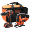 BLACK DECKER BCK22S1S AKU WKRĘTARKA +WYRZYNARKA 1,5Ah