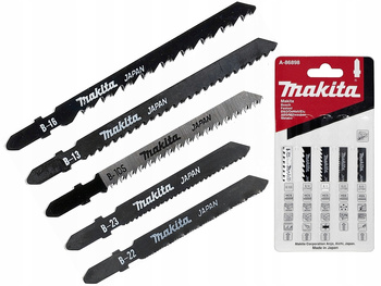 MAKITA A-86898 Zestaw 5 sztuk brzeszczotów do wyrzynarki cięcie drewna stali