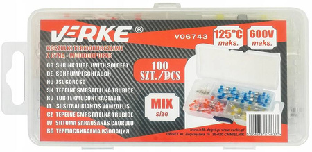 VERKE V06743 KOSZULKI TERMOKURCZLIWE Z CYNĄ 100SZT