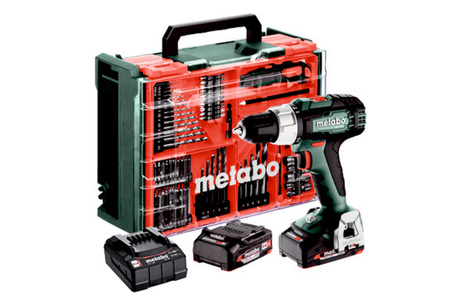 METABO SB 18 L SET 614053710 AKUMULATOROWA WIERTARKA UDAROWA 18 V 2x2Ah  60 Nm + OSPRZĘT 78 ELEMENTÓW