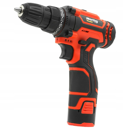 NOTIG N4340 WIERTARKO-WKRĘTARKA 12V 25Nm + 2x1,5Ah