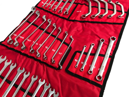 VERKE V35360 KLUCZE PŁASKO OCZKOWE GIĘTE TORX TYP C 47 szt