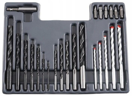 VERKE ZESTAW 300 EL. WIERTEŁ, KOŁKÓW ROZP., BITÓW