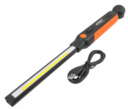VERKE V87516 LATARKA AKUMULATOROWA WARSZTATOWA LED COB Z MAGNESEM (HAK USB)