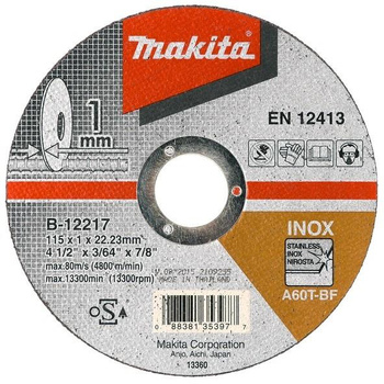 MAKITA EXTRA CIENKA TARCZA TNĄCA 115x1x22mm