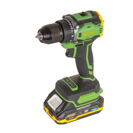 PROCRAFT PA18PRO WIERTARKO WKRĘTARKA 30Nm AKUMULATOROWA BEZSZCZOTKOWA 1X1.5AH 20V
