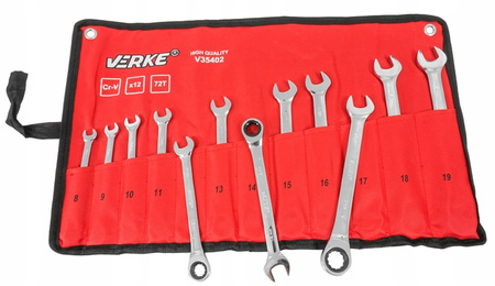 VERKE V35402 KLUCZE PŁASKIE PŁASKO OCZKOWE Z GRZECHOTKĄ