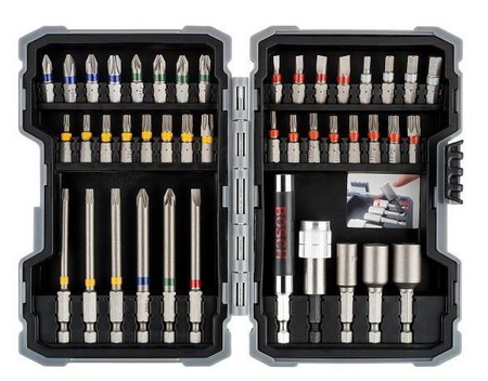 BOSCH ZESTAW KOŃCÓWEK I KLUCZY NASADOWYCH 43 szt