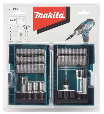 MAKITA D-73461 ZESTAW BITÓW KLUCZY NASADOWYCH 47pc