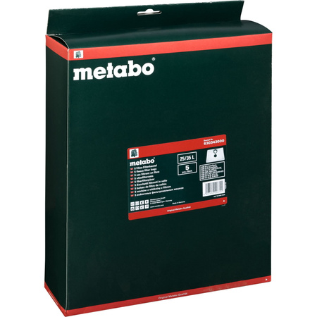 METABO 630343000 WORKI FILTRUJĄCE Z FLIZELINY – 25/35 L - 5 szt.