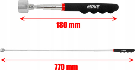VERKE V86061 CHWYTAK TELESKOPOWY Z MAGNESEM 180-770 MM WARSZTATOWY GRABBER DO ŚRUB