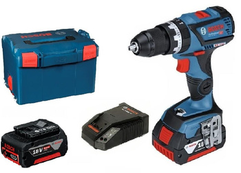 BOSCH GSB 18V-60C Wkrętarka z udarem 2x4Ah L-BOXX