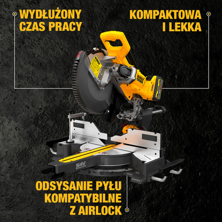 DeWALT DCS781N PILARKA UKOŚNICA 305mm 54V FlexVOLT + STÓŁ DE7023