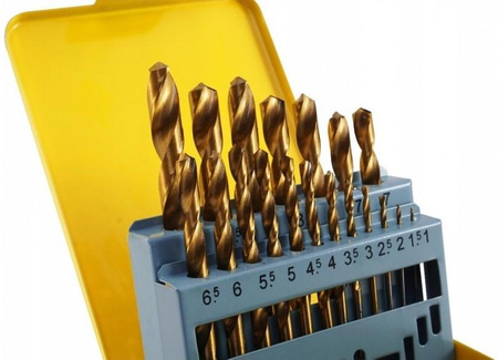 DEGET ZESTAW WIERTEŁ DO METALU HSS 1-10 MM 19 el