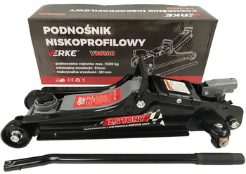 VERKE V80100 PODNOŚNIK NISKOPROFILOWY 2,5 TONY GUMA PROFI