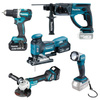MAKITA DLX5044TJ ZESTAW NARZĘDZI 18V - 5 SZT + 3x5,0Ah