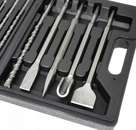 DEGET V05085 Zestaw Wierteł i Dłut SDS-PLUS w walizce
