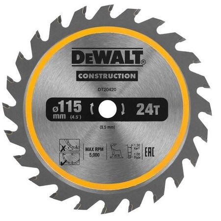 DeWALT DCS571P2 PILARKA TARCZOWA 18V 115mm 2x5,0Ah