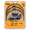 DEWALT DT1963 ZESTAW 3 TARCZ PILARSKICH CONSTRUCTION 250/30 MM DO DREWNA I DREWNA Z GWOŹDZIAMI