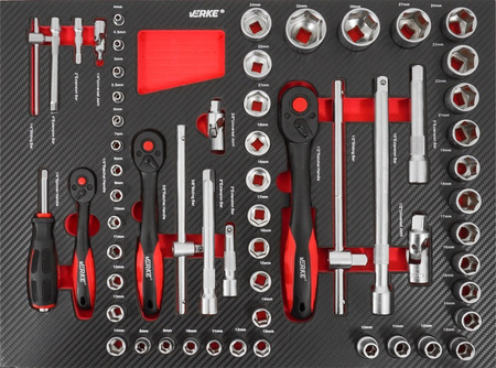 VERKE V33111 SZAFKA NARZĘDZIOWA 7 SZUFLAD+ 154 NARZĘDZI