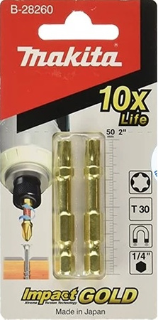 MAKITA BITY TORX T30 - 50mm IMPACT GOLD 2 SZT