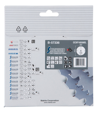 MAKITA B-57336 TARCZA TNĄCA EFFICUT 165x20MM 56Z