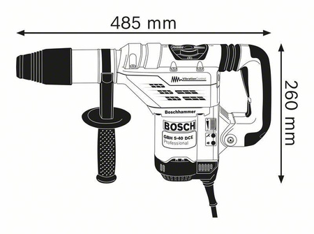 BOSCH GBH 5-40 DCE MŁOT UDAROWY SDS-MAX 8,8J 1150W