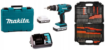 MAKITA HP457DWE Wkrętarka z Udarem + VERKE 246 szt