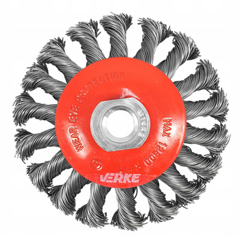 VERKE V05257 SZCZOTKA DRUCIANA TARCZOWA M14 PLECIONA 100mm VE