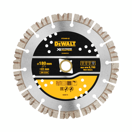 DeWALT DT20468 TARCZA TNĄCA DIAMENTOWA DO BETONU 180MM XR EXTREME RUNTIME