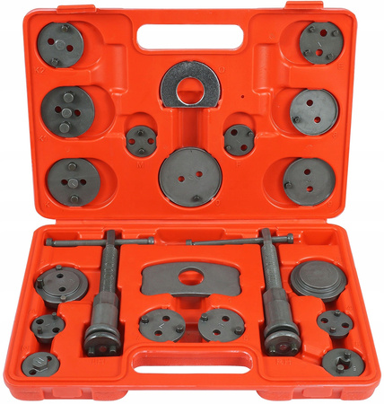 VERKE V86203 ZESTAW DO WYCISKANIA NAPRAWY COFANIA TŁOCZKÓW HAMULCOWYCH PRASKA KLUCZ 21el