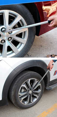 VERKE V81258 TELESKOPOWY KLUCZ DO KÓŁ 17, 19, 21, 23 mm