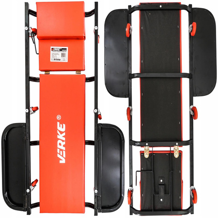 VERKE V83252 LEŻANKA WARSZTATOWA WÓZEK ZAGŁÓWEK PÓŁKI PRO