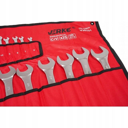 VERKE KLUCZE PŁASKO OCZKOWE 6-32mm 25szt ZESTAW V35331