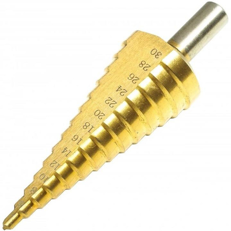 VERKE V05057 WIERTŁO STOPNIOWE STOŻKOWE HSS TYTAN 4-30 MM